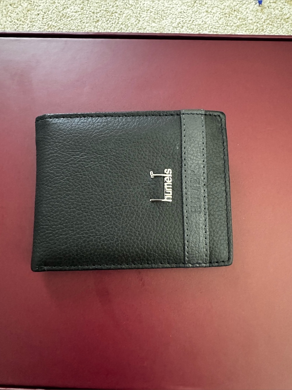 Humels Black Leather Card & Key Holder